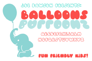 Balloons: A Playful Font for Creative Workflows