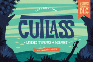 Cutlass Typeface: Bold, Vintage & Playfully Piratical