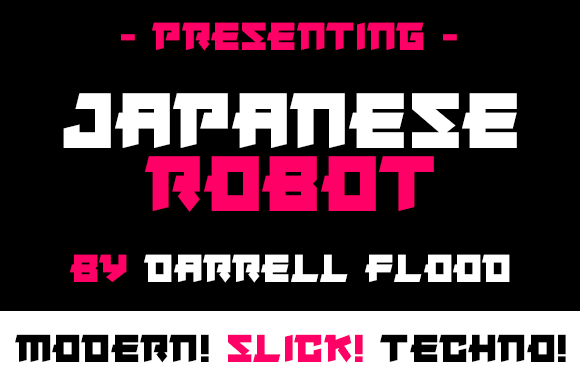 Japanese Robot: A Bold, Angular Font with Japanese Katakana Roots