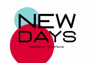 New Days: A Modern Display Font with Unique Charm