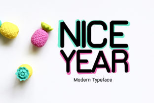 Nice Year: A Modern Display Font for Creative Expression