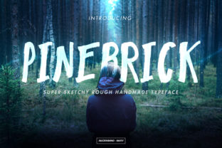 Pinebrick: A Raw and Natural Display Font for Outdoor-Themed Designs